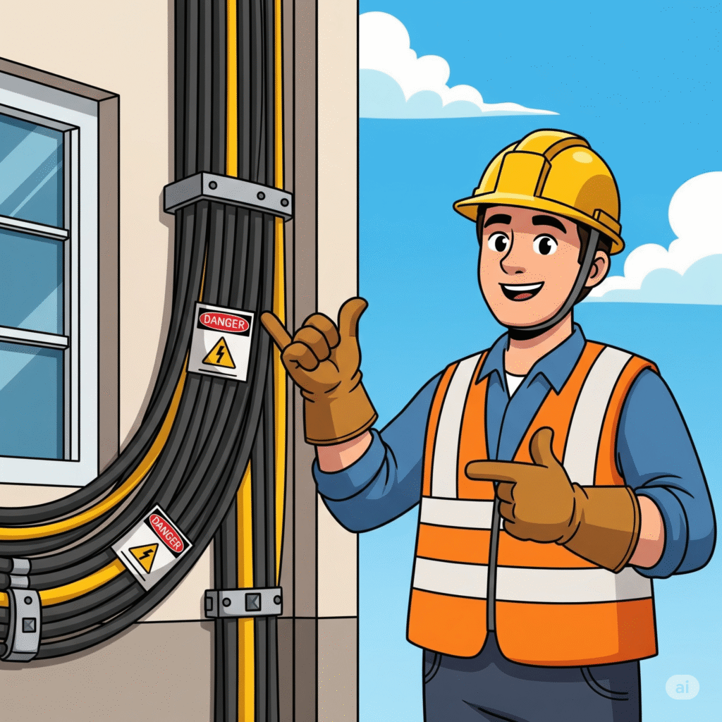 نکات ایمنی در نصب کابل برق ساختمان | راهنمای کامل نکات ایمنی در نصب کابل برق ساختمان | راهنمای کامل